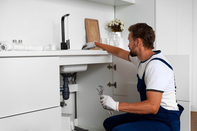 Plumbing and repair work in a home